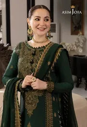 Lawn 3PC Embroidered With Chiffon Embroidered Dupatta-5022