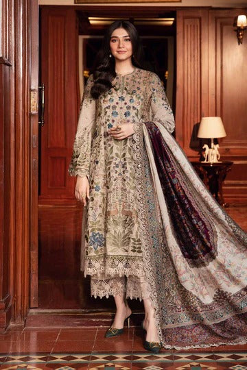 Lawn -3PC Embroidered Shirt with Digital Printed Jacquard Dupatta- 5160