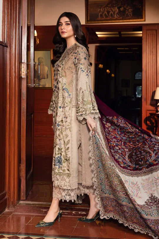 Lawn -3PC Embroidered Shirt with Digital Printed Jacquard Dupatta- 5160