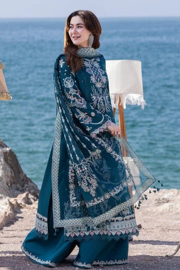 Lawn-3PC Embroidered Shirt with Organza Embroidered Dupatta-5177