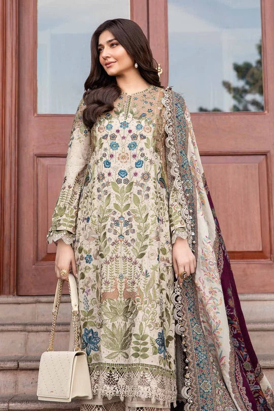 Lawn -3PC Embroidered Shirt with Digital Printed Jacquard Dupatta- 5160