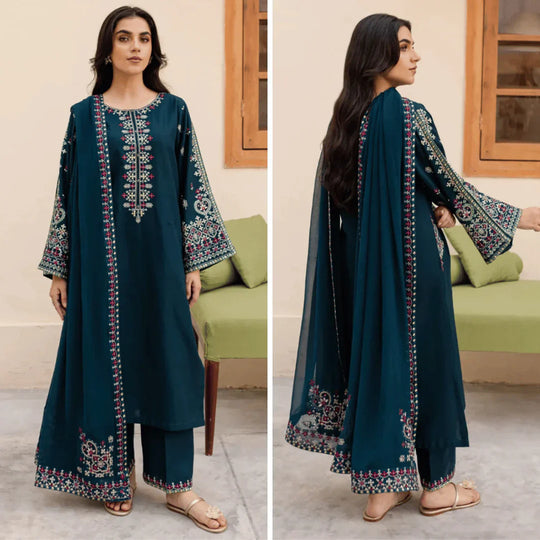 Sapphire 3PC Lawn Embroidered Suit VL918