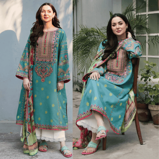 Zara Shahjahan - 3PC Lawn Embroidered Suit - VL934