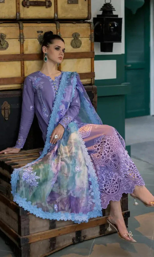 Mushaq - 3PC Chickan Kari Embroidered Lawn Suit. VL908