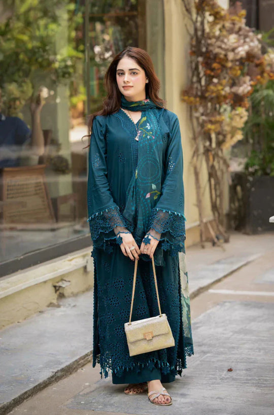 Mushq - 3PC Lawn ChickenKari Embroidered Suit - VL1047