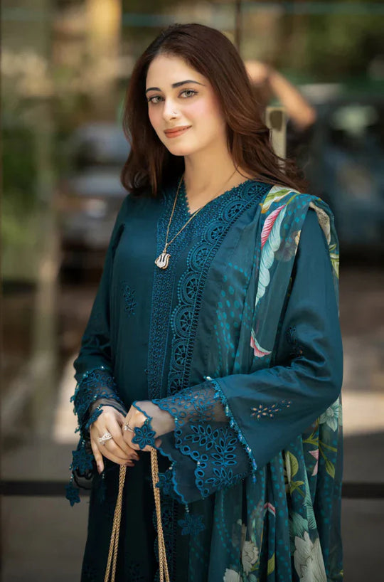 Mushq - 3PC Lawn ChickenKari Embroidered Suit - VL1047